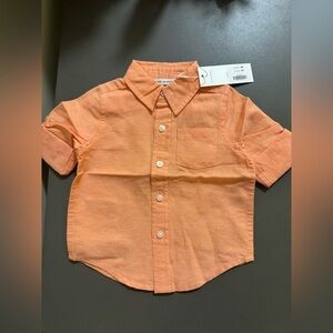 Toddler Boys Janie and Jack Linen Button Down Shirt NWT 6-12 Months
